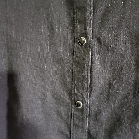 🔥NWT WRANGLER RETRO PUNCHY EMBROIDERED BLACK DENIM PEARLSNAP SHIRT - Picture 8 of 16